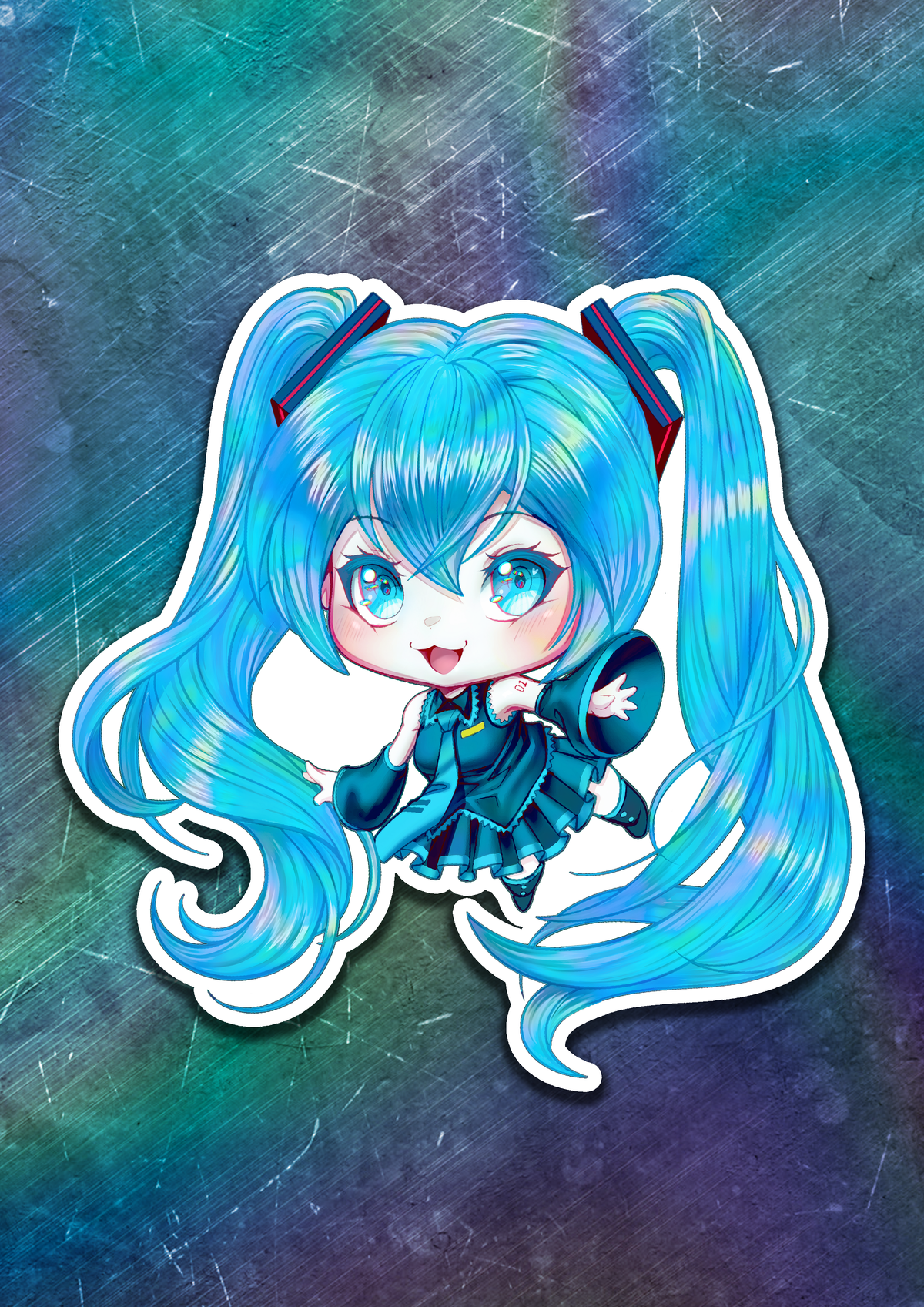 Hatsune Miku Chibi Edition Vinyl Sticker
