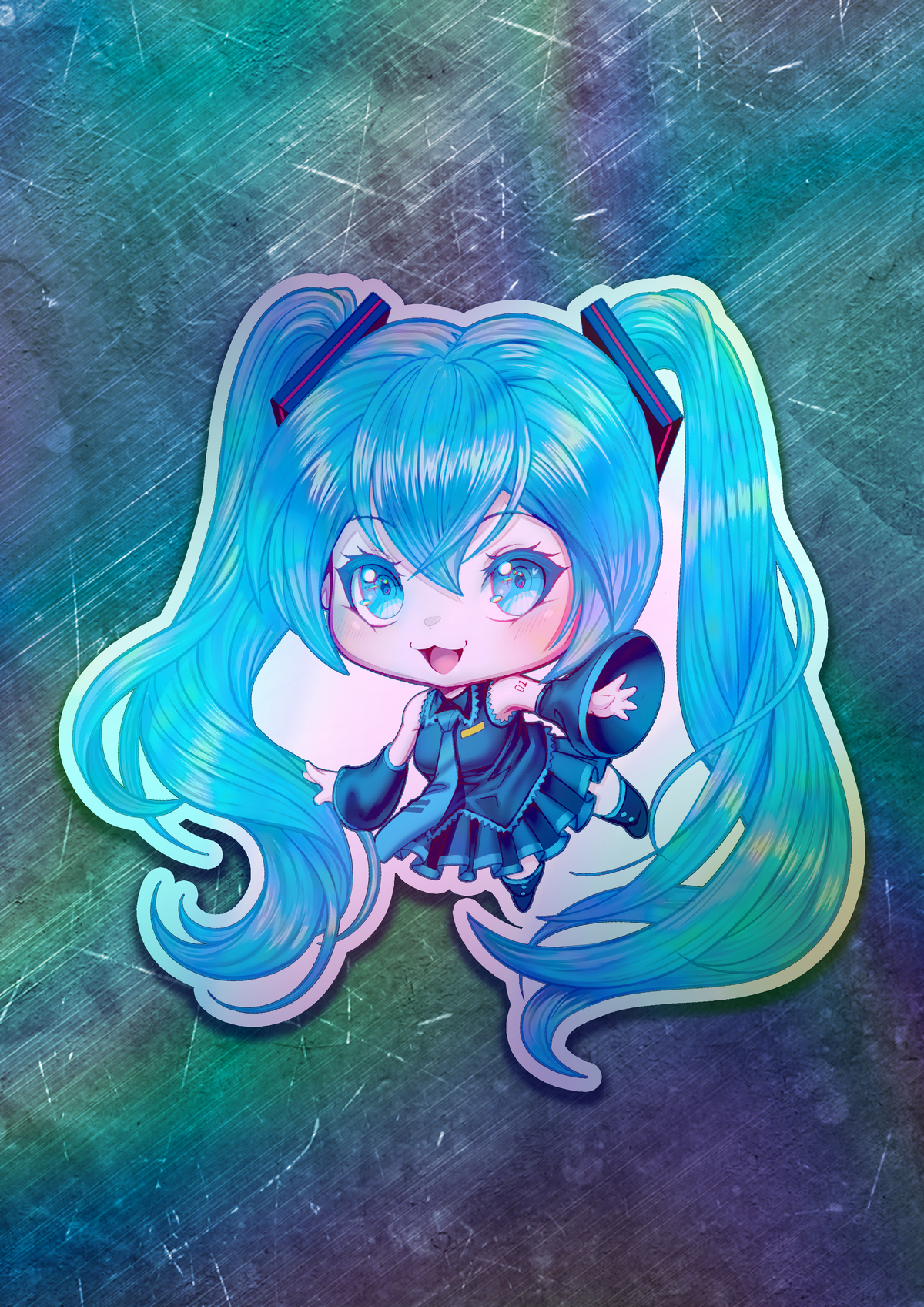 Hatsune Miku Chibi Edition Vinyl Sticker