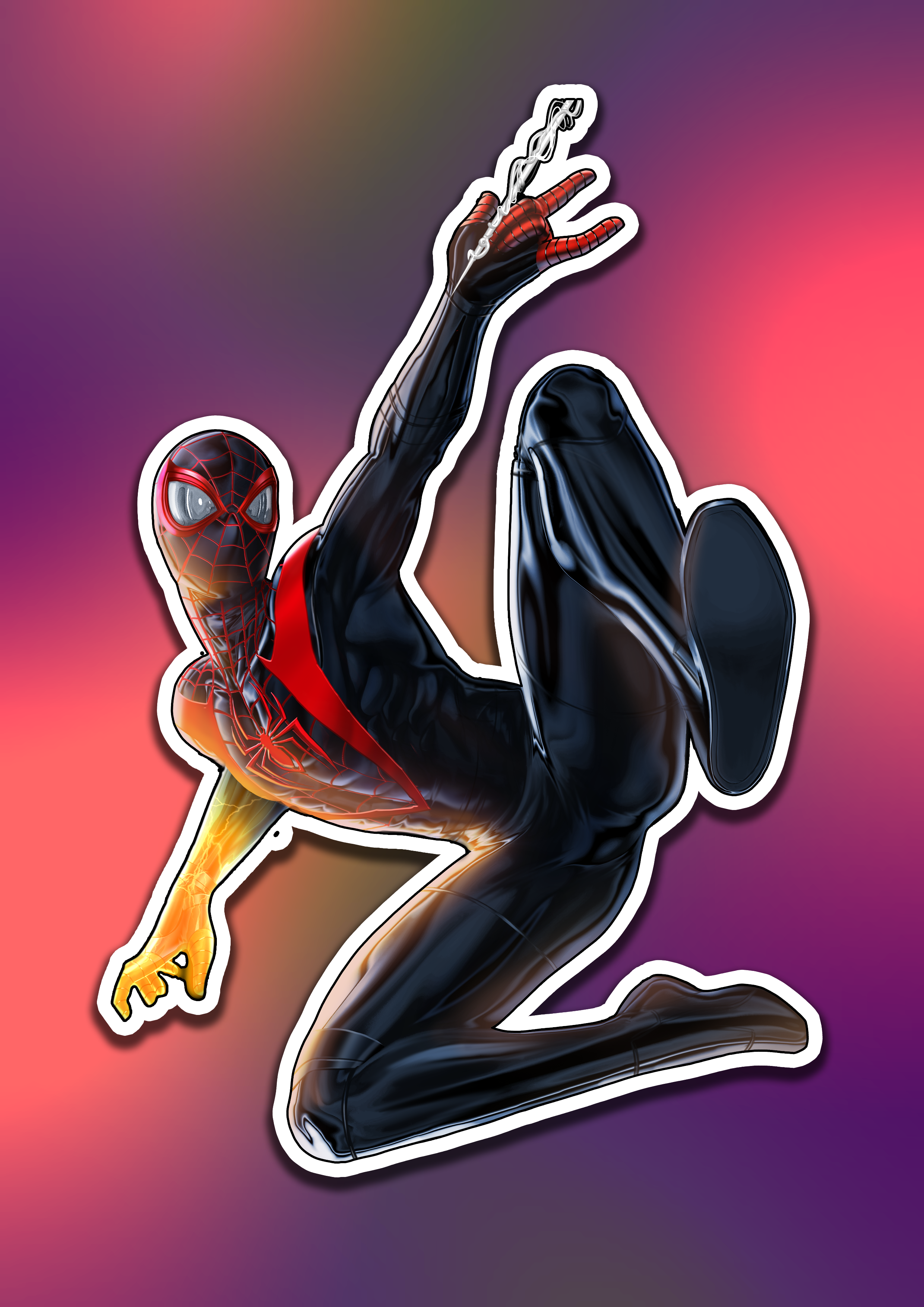 Spider-Man Miles Kiss-Cut Stickers 6"
