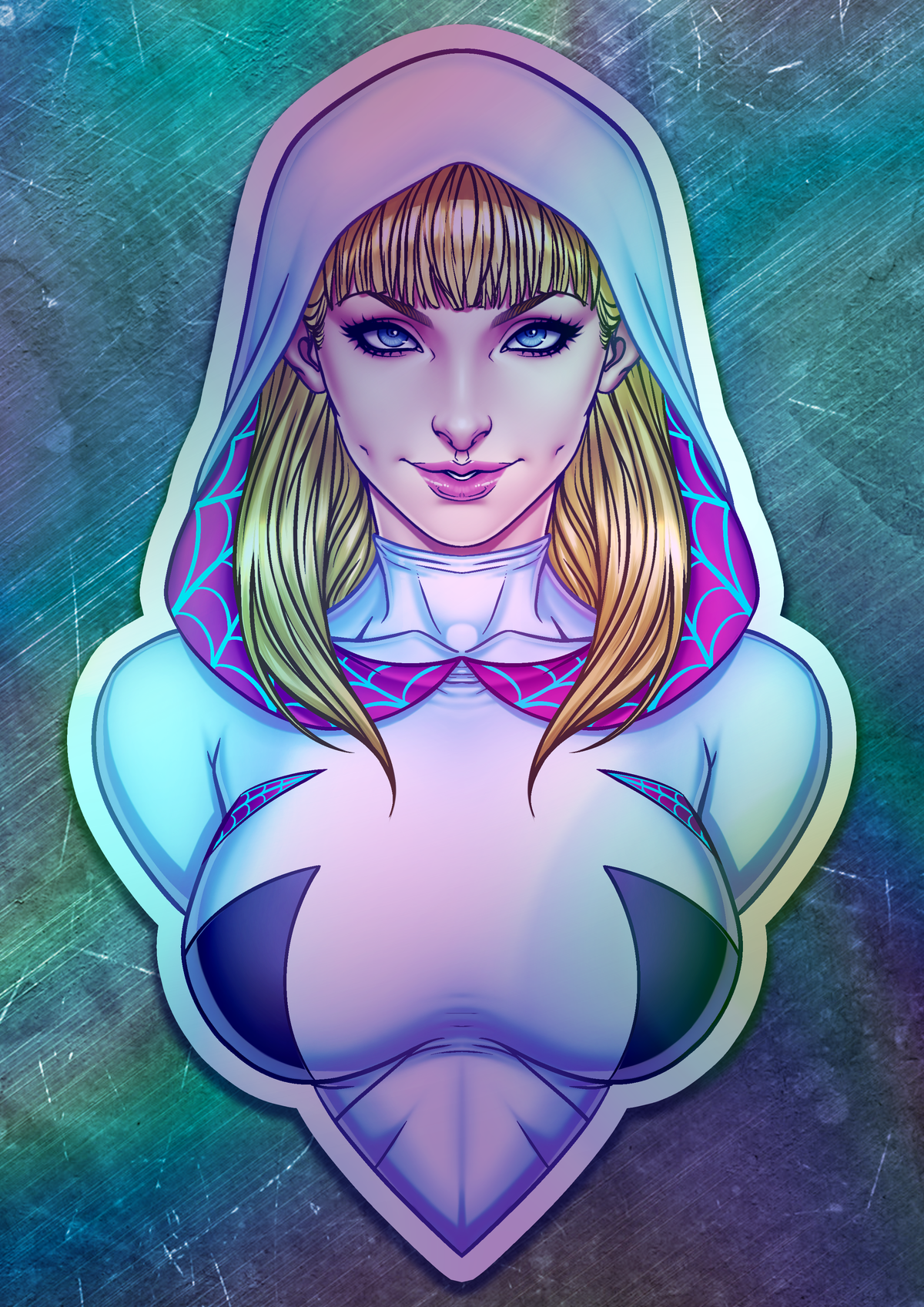 Spider-Gwen Bust Vinyl Sticker