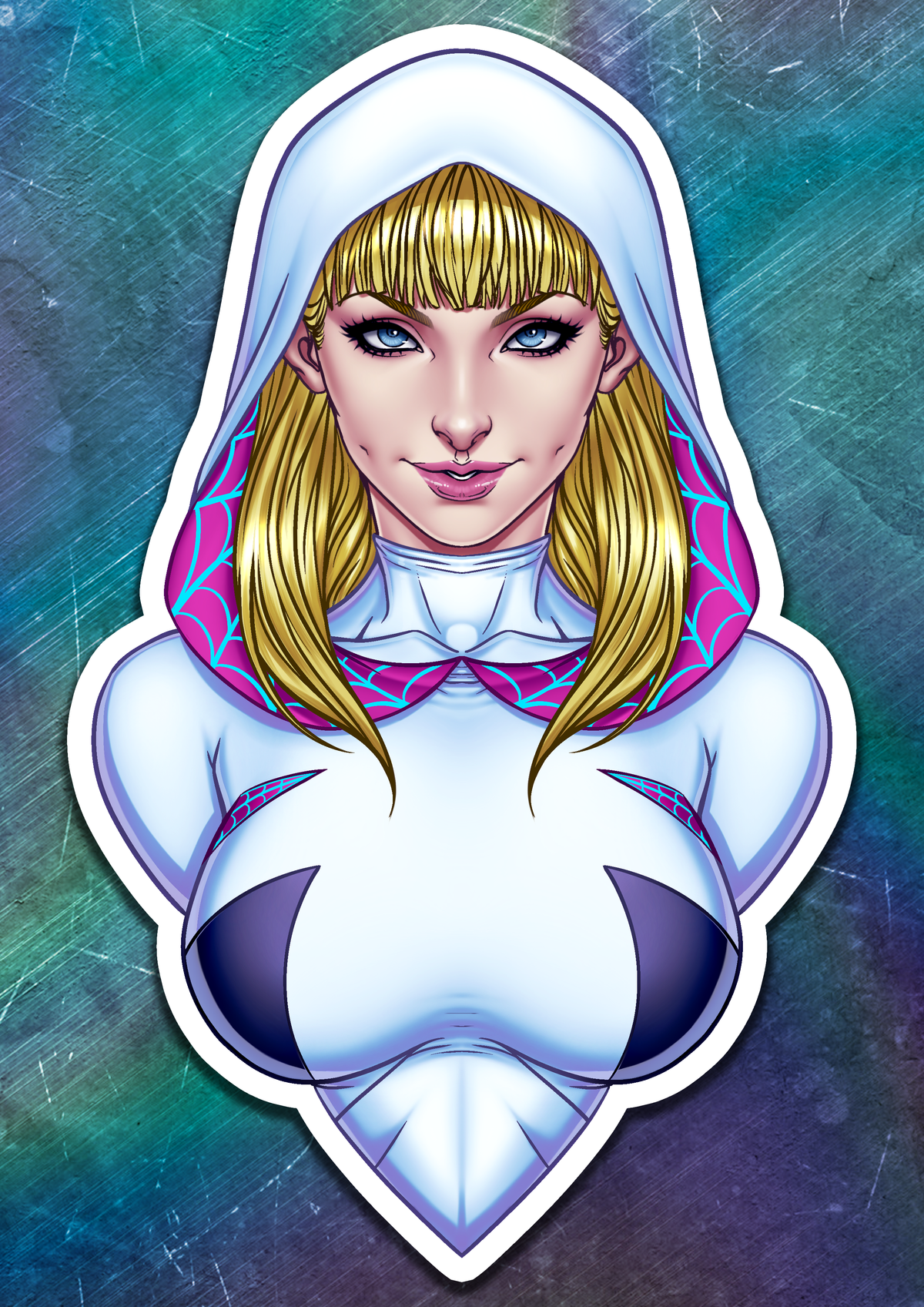 Spider-Gwen Bust Vinyl Sticker