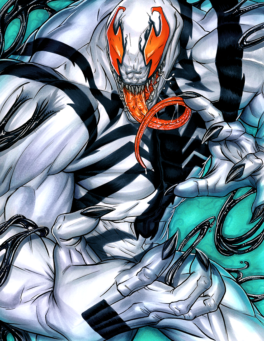 ADA Venom "Anti-Venom" Marvel Rivals A4 Size Art Original