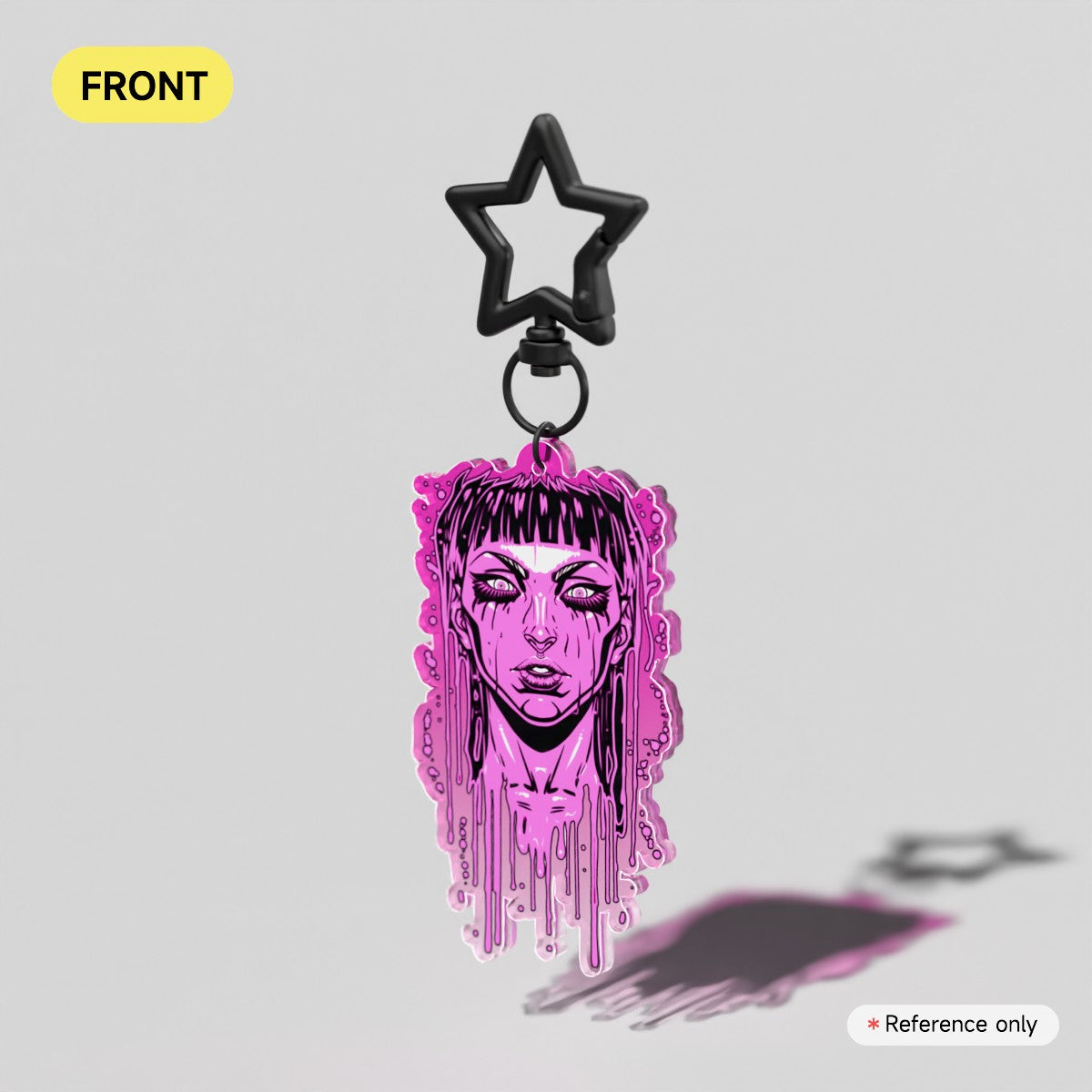 Acid Pour Bubbleyum Acrylic Keychain