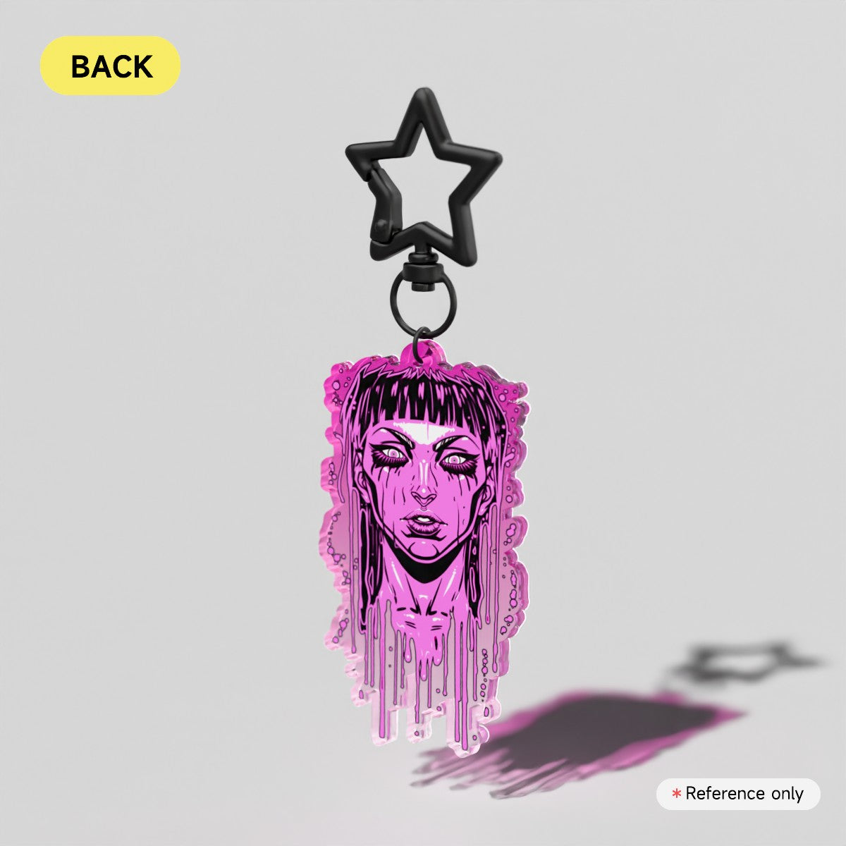 Acid Pour Bubbleyum Acrylic Keychain