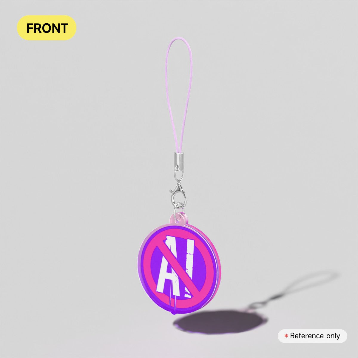 Anti-AI Berry Acrylic Phone Charm
