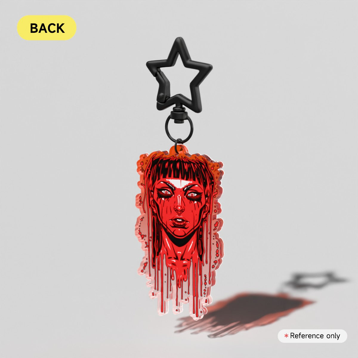 Acid Pour Habanero Acrylic Keychain