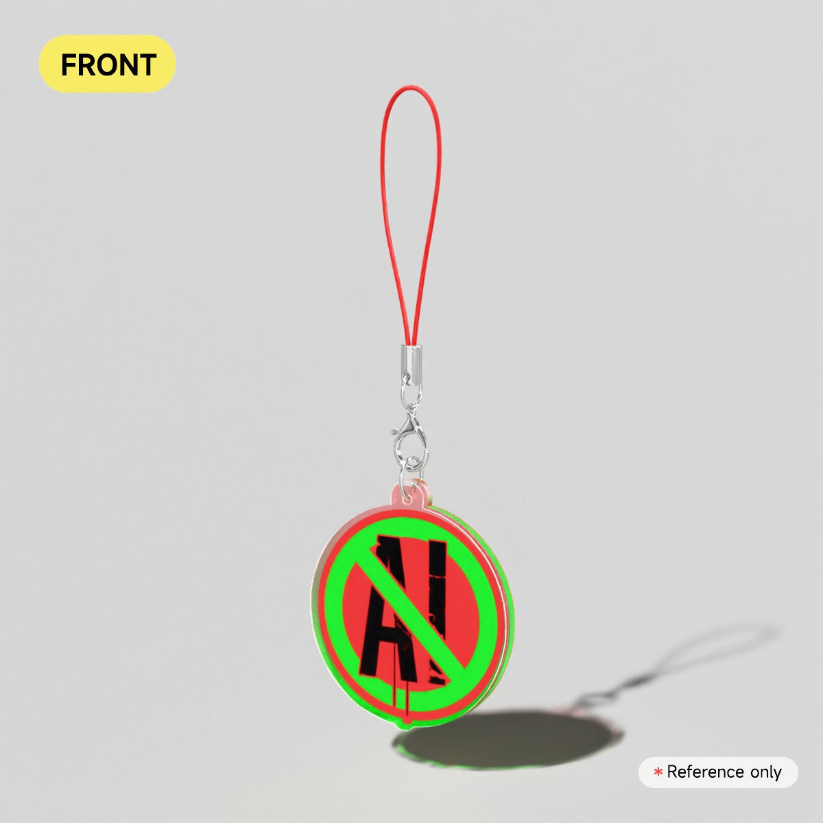 Anti-AI Cherry Limeade Acrylic Phone Charm