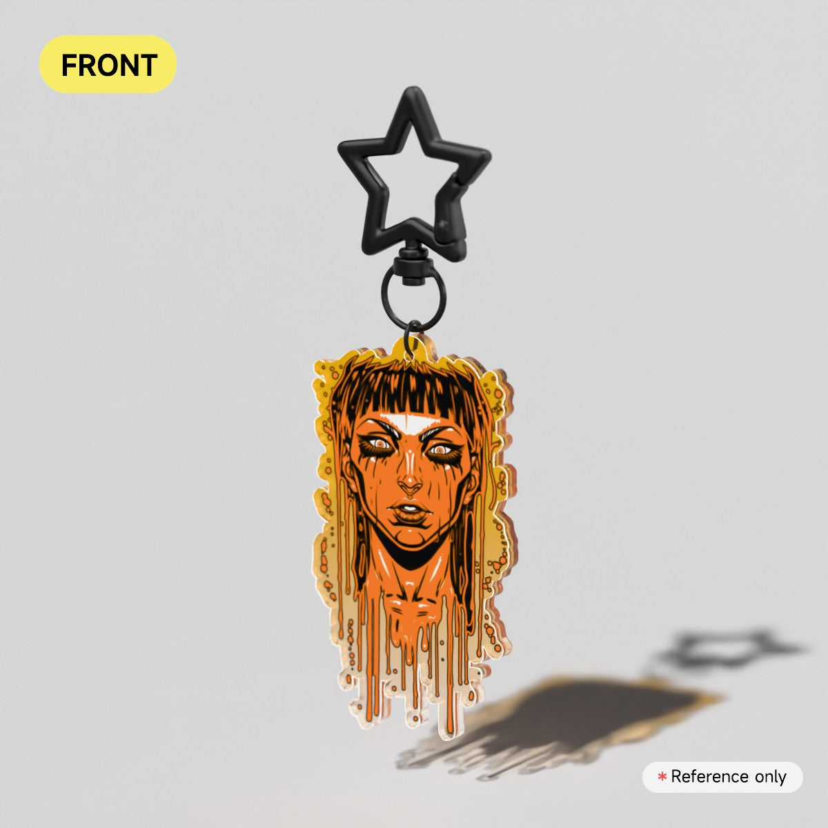 Acid Pour Tang Acrylic Keychain
