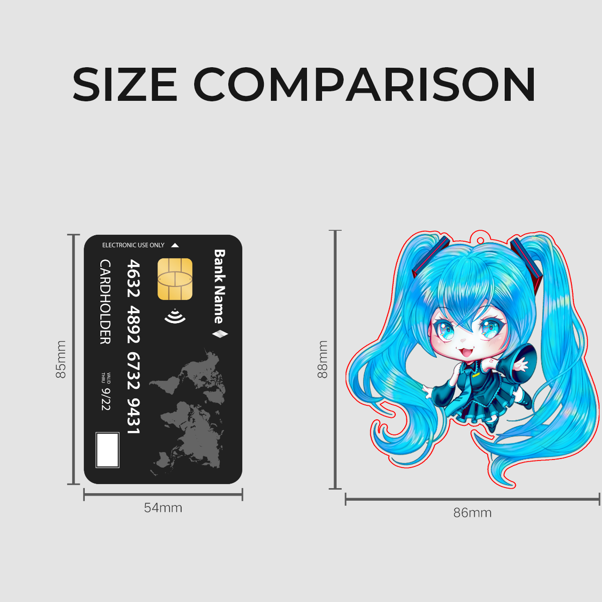 Hatsune Miku Clear Acrylic Keychain