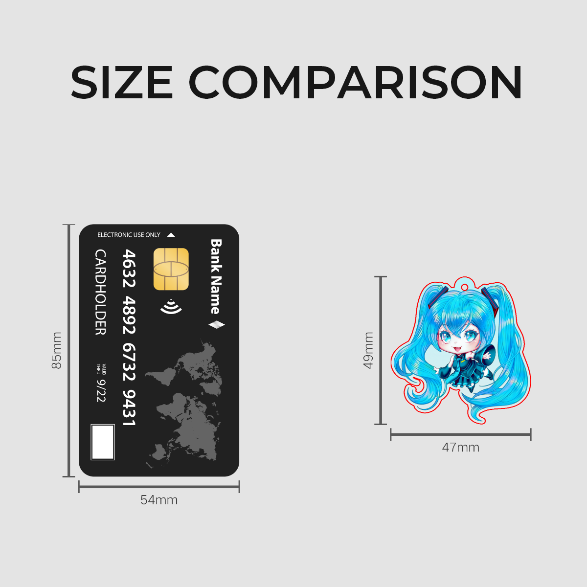 Hatsune Miku Clear Acrylic Keychain