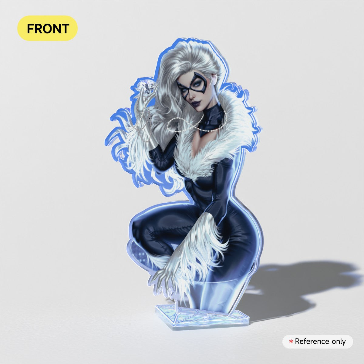 Black Cat Clear Acrylic Standee