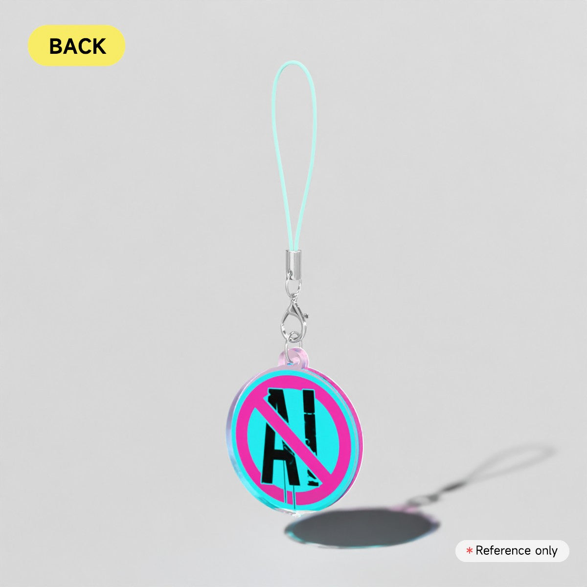 Anti-AI Cotton Candy Acrylic Phone Charm