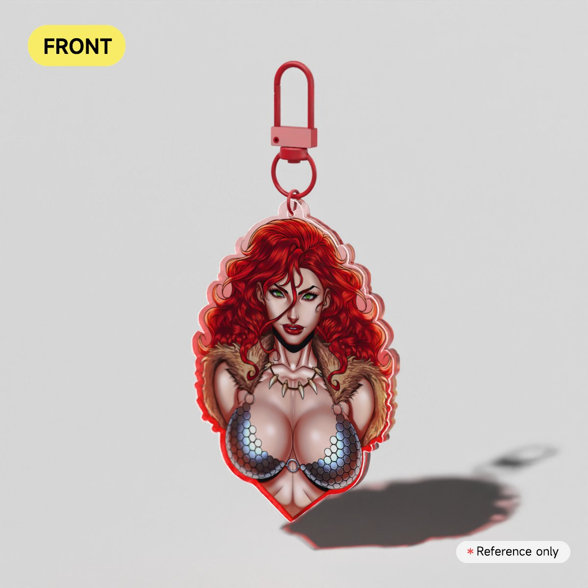 Red Sonja Clear Acrylic Keychain