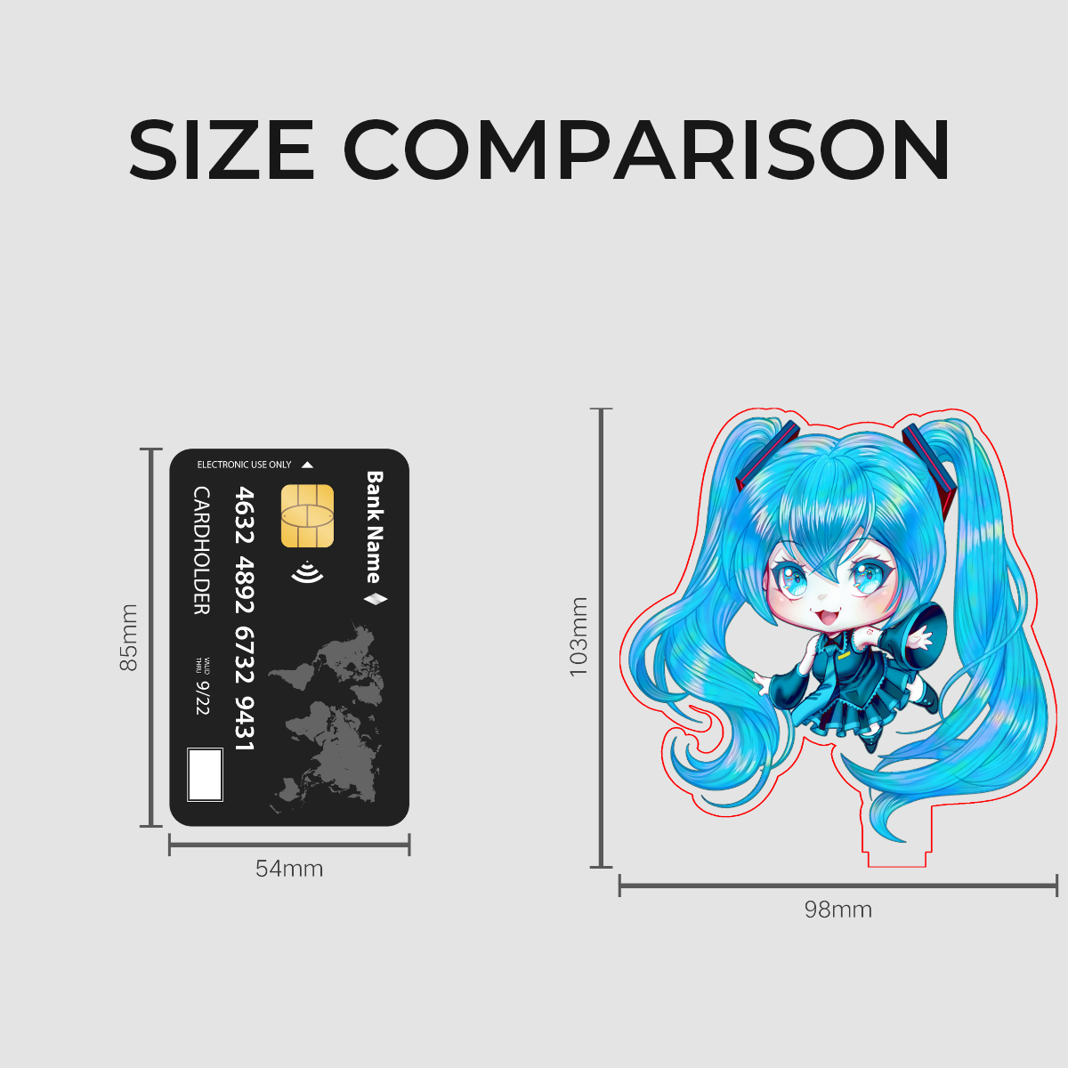 Hatsune Miku Clear Acrylic Standees